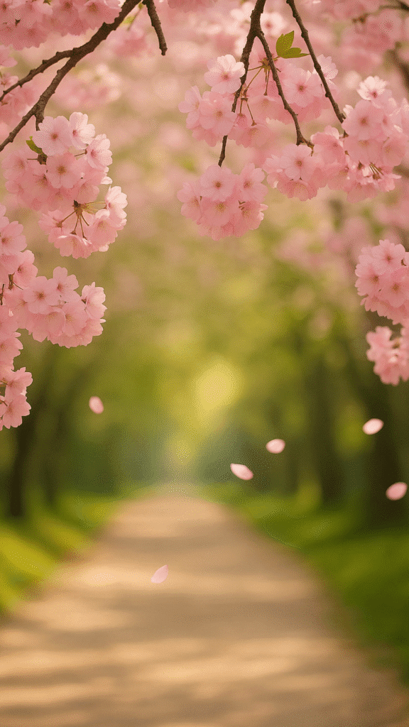 Spring wallpaper sakura flower petals