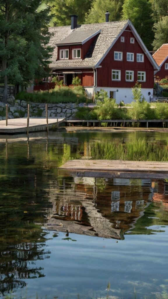 Summer season wallpaper lake Northern Europe
