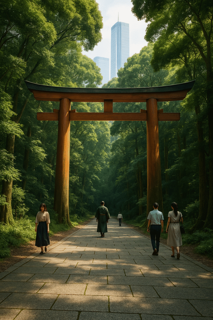 spiritual wellness locations in Japan: Meiji Jingu Forest - Tokyo