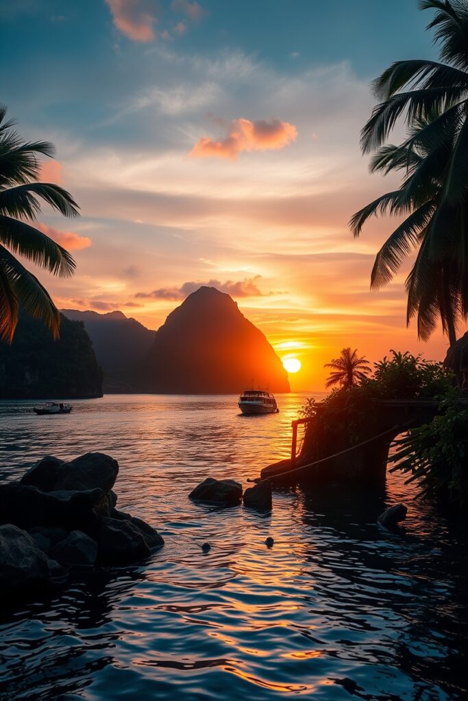 tropical sunset