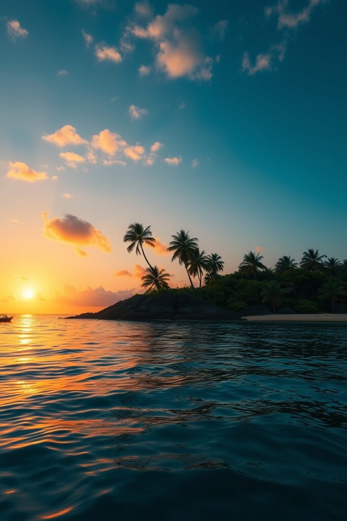 summer season sunset tropical